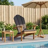 Garden Adirondack Chair Natural Solid Teak Wood