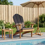 Garden Adirondack Chair Natural Solid Teak Wood