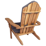 Garden Adirondack Chair Natural Solid Teak Wood - 45-Degree Angle