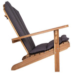 Garden Adirondack Chair Natural Solid Teak Wood