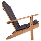 Garden Adirondack Chair Natural Solid Teak Wood - Top-Down View