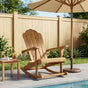Garden Adirondack Rocking Chair Natural Solid Teak wood