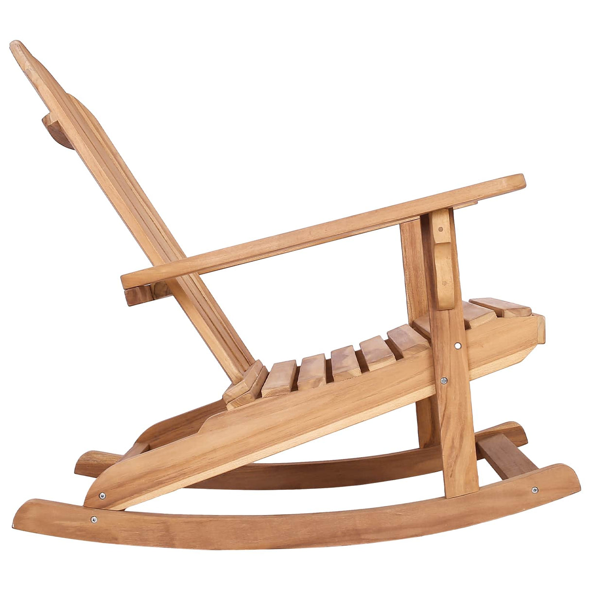Garden Adirondack Rocking Chair Natural Solid Teak wood