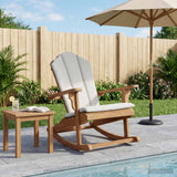 Garden Adirondack Rocking Chair Natural Solid Teak wood
