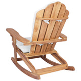 Garden Adirondack Rocking Chair Natural Solid Teak wood