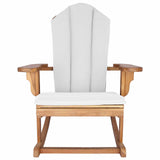 Garden Adirondack Rocking Chair Natural Solid Teak wood