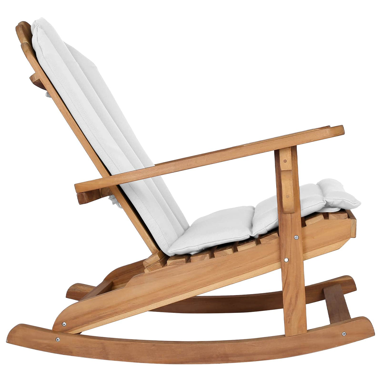 Garden Adirondack Rocking Chair Natural Solid Teak wood
