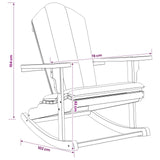 Garden Adirondack Rocking Chair Natural Solid Teak wood - Close-Up Angle