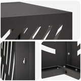 Air Conditioner Cover Black 90 x 40 x 60 cm Steel - 45-Degree Angle