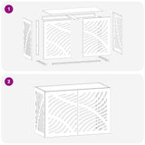 Air Conditioner Cover Black 90 x 40 x 60 cm Steel - Rear View