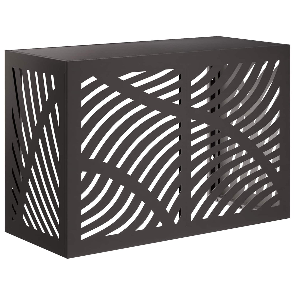 Air Conditioner Cover Black 90 x 40 x 60 cm Steel