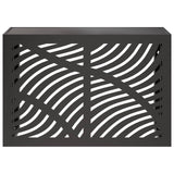 Air Conditioner Cover Black 90 x 40 x 60 cm Steel - Front View