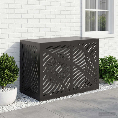 Air Conditioner Cover Black 100 x 50 x 70 cm Steel