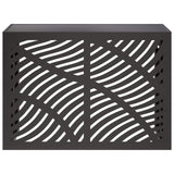 Air Conditioner Cover Black 100 x 50 x 70 cm Steel - Front View
