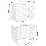 Air Conditioner Cover Black 100 x 50 x 70 cm Steel