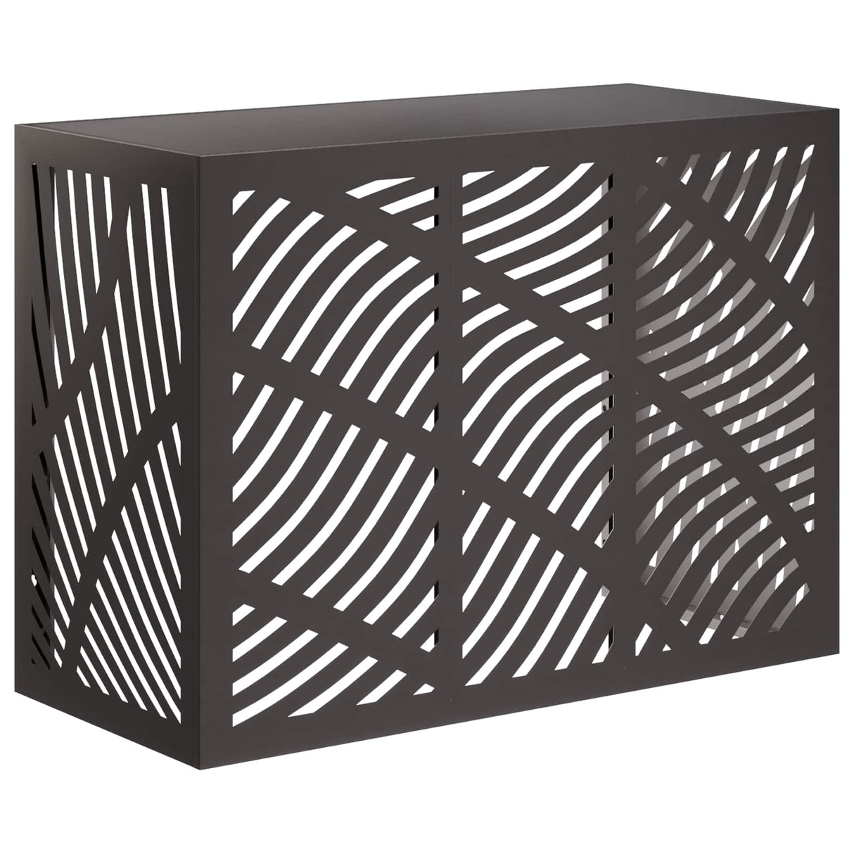 Air Conditioner Cover Black 110 x 50 x 80 cm Steel