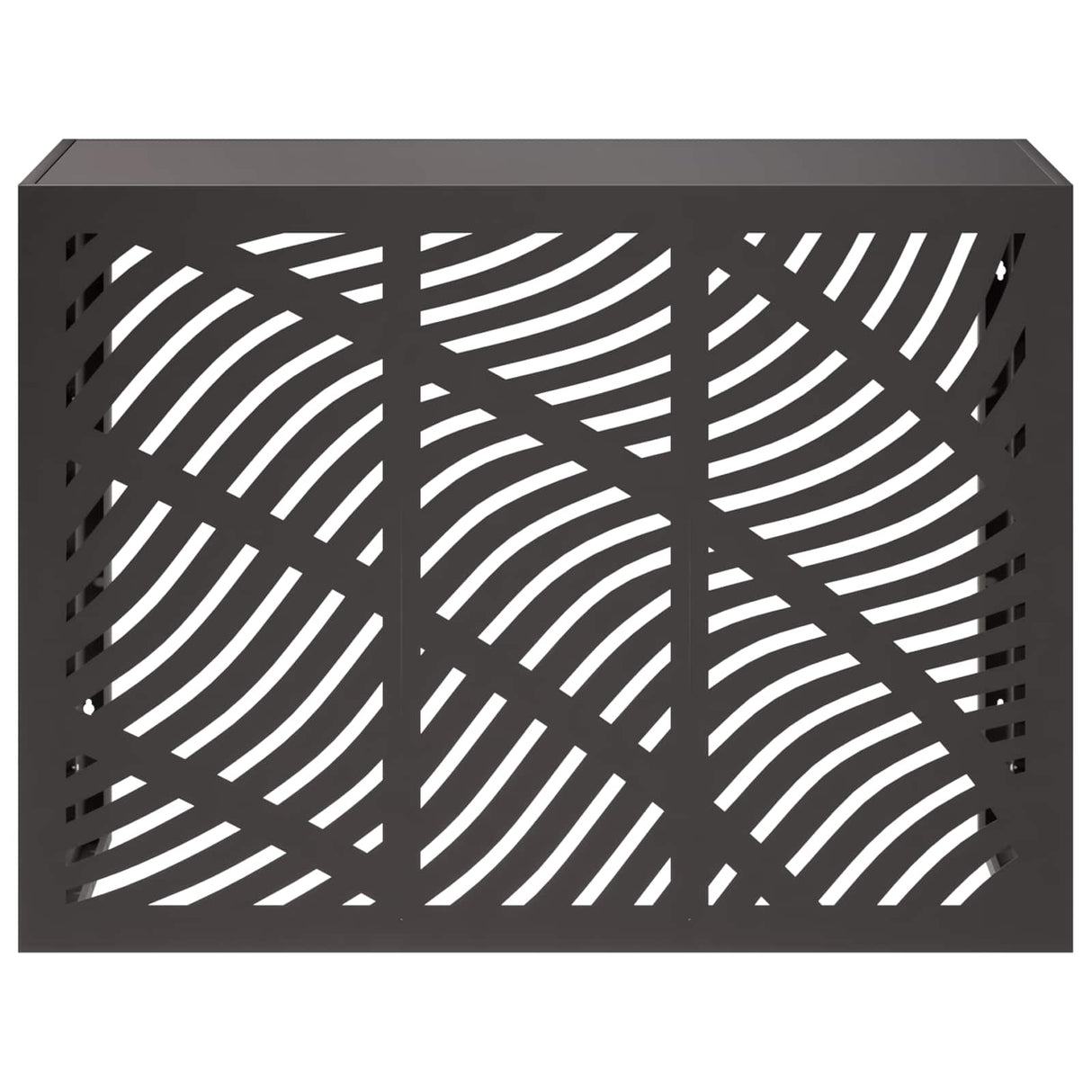 Air Conditioner Cover Black 110 x 50 x 80 cm Steel