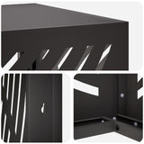 Air Conditioner Cover Black 110 x 50 x 105 cm Steel