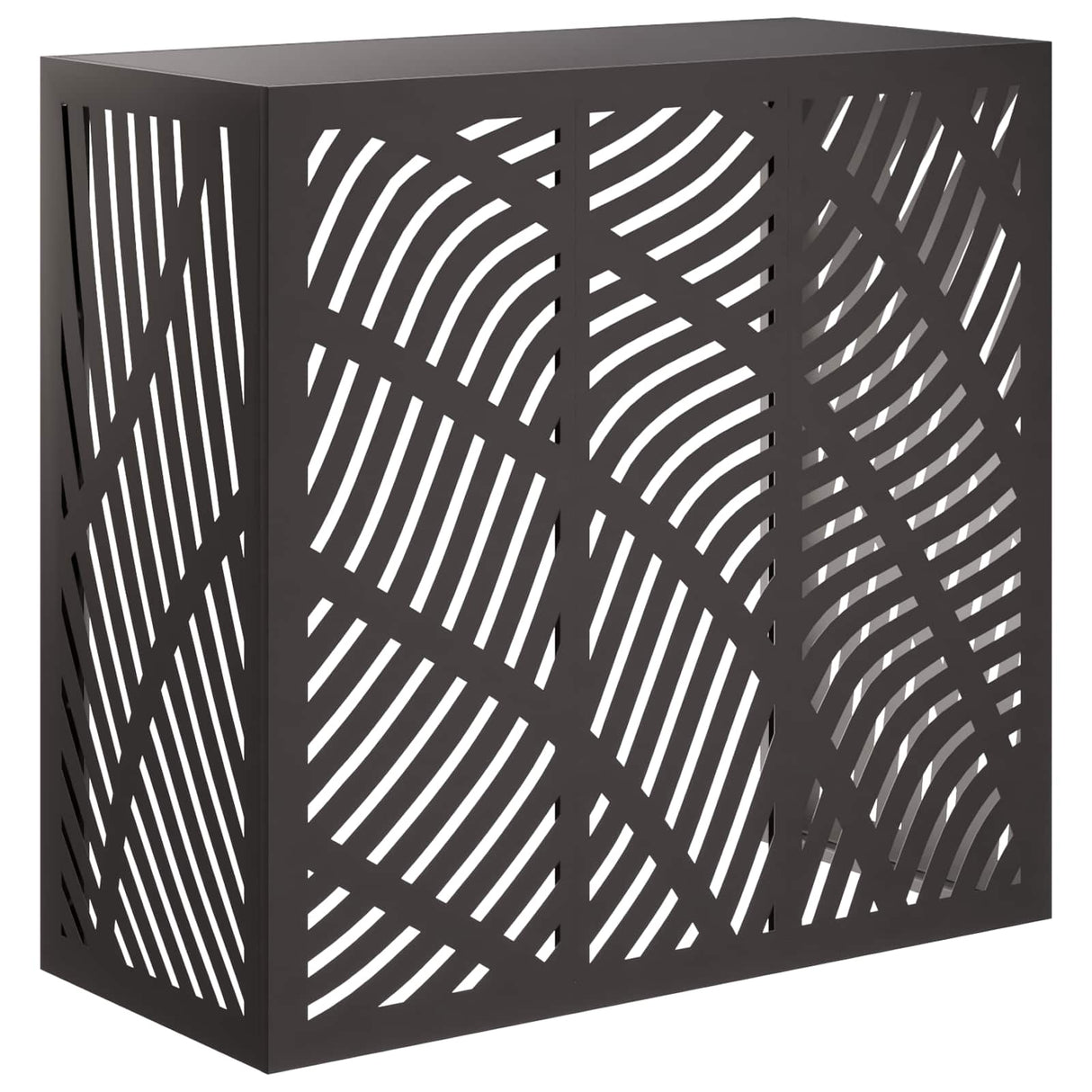 Air Conditioner Cover Black 110 x 50 x 105 cm Steel