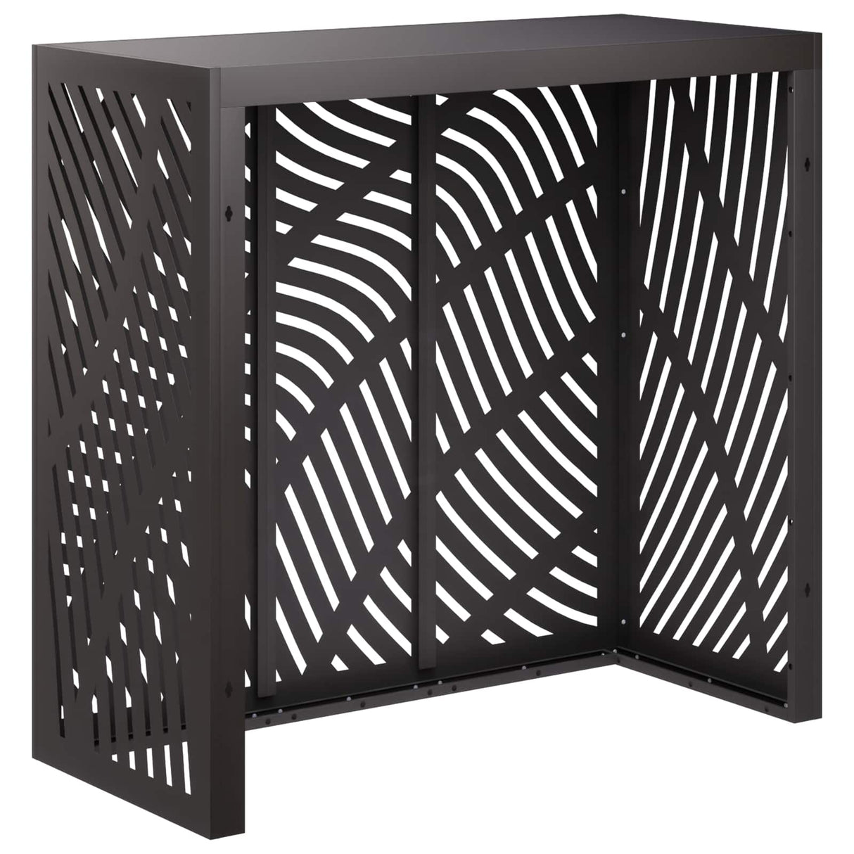 Air Conditioner Cover Black 110 x 50 x 105 cm Steel