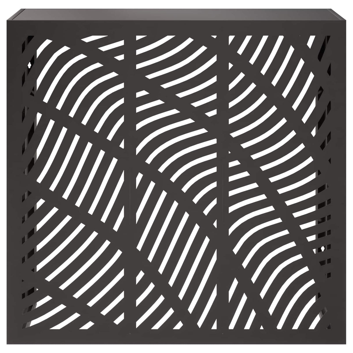Air Conditioner Cover Black 110 x 50 x 105 cm Steel