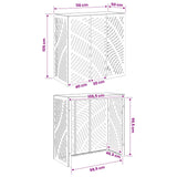 Air Conditioner Cover Black 110 x 50 x 105 cm Steel - Close-Up Angle