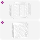 Air Conditioner Cover Anthracite 110 x 50 x 105 cm Steel - Rear View