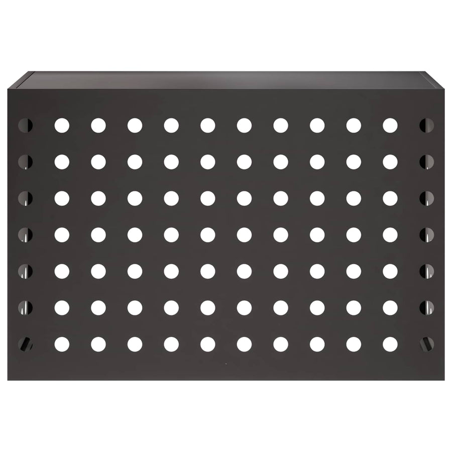 Air Conditioner Cover Black 90 x 40 x 60 cm Steel