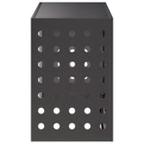 Air Conditioner Cover Black 90 x 40 x 60 cm Steel - Side View