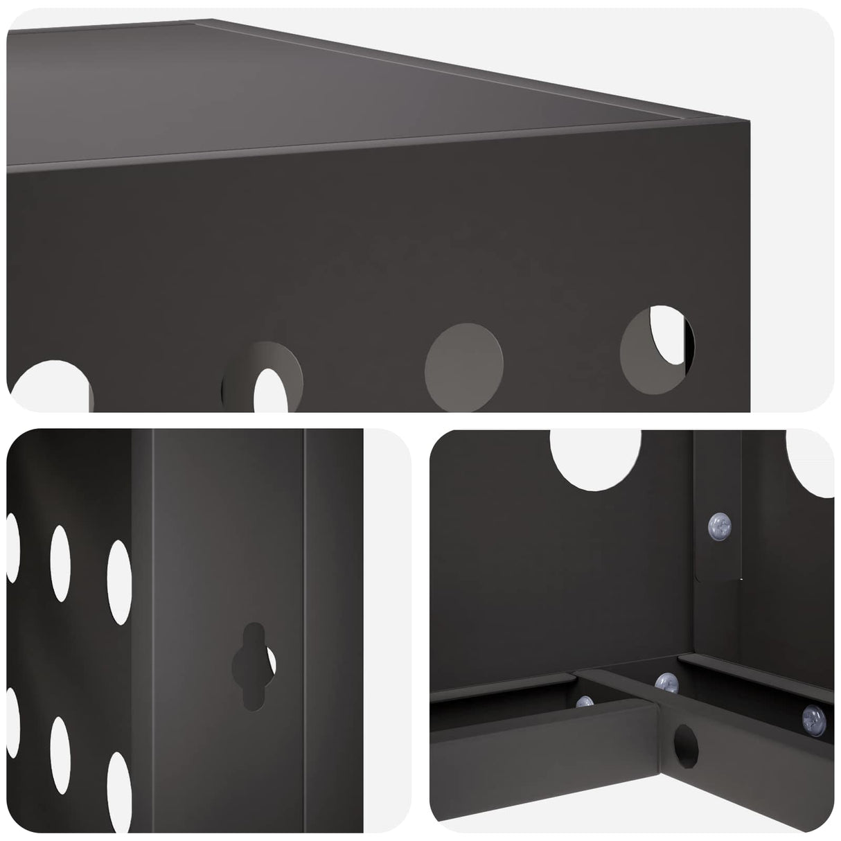 Air Conditioner Cover Black 100 x 50 x 70 cm Steel