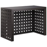 Air Conditioner Cover Black 100 x 50 x 70 cm Steel - Top-Down View