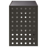 Air Conditioner Cover Black 100 x 50 x 70 cm Steel - Side View