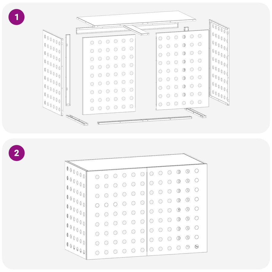 Air Conditioner Cover Anthracite 100 x 50 x 70 cm Steel