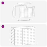 Air Conditioner Cover Black 110 x 50 x 80 cm Steel - Rear View