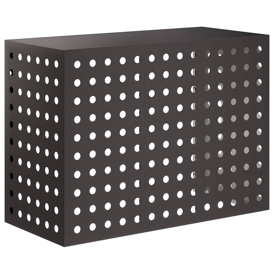 Air Conditioner Cover Black 110 x 50 x 80 cm Steel