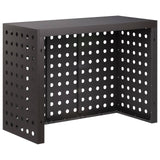 Air Conditioner Cover Black 110 x 50 x 80 cm Steel - Top-Down View