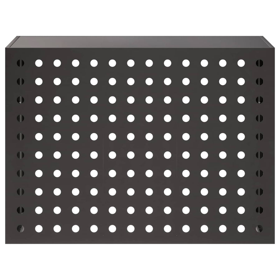 Air Conditioner Cover Black 110 x 50 x 80 cm Steel