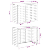 Air Conditioner Cover Anthracite 110 x 50 x 80 cm Steel - Close-Up Angle