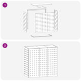 Air Conditioner Cover Black 110 x 50 x 105 cm Steel - Rear View