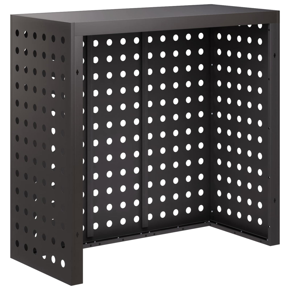 Air Conditioner Cover Black 110 x 50 x 105 cm Steel