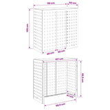 Air Conditioner Cover Anthracite 110 x 50 x 105 cm Steel - Close-Up Angle