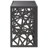 Air Conditioner Cover Black 90 x 40 x 60 cm Steel - Side View