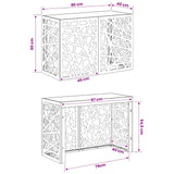 Air Conditioner Cover Anthracite 90 x 40 x 60 cm Steel - Close-Up Angle