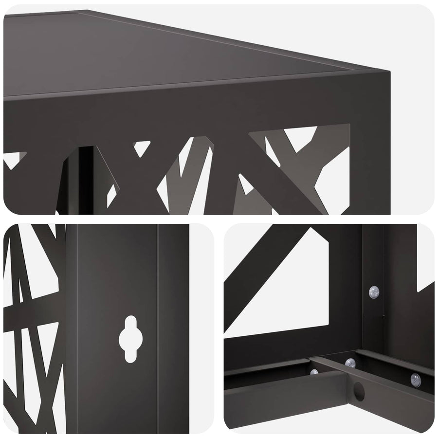Air Conditioner Cover Black 100 x 50 x 70 cm Steel