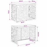 Air Conditioner Cover Anthracite 100 x 50 x 70 cm Steel - Close-Up Angle