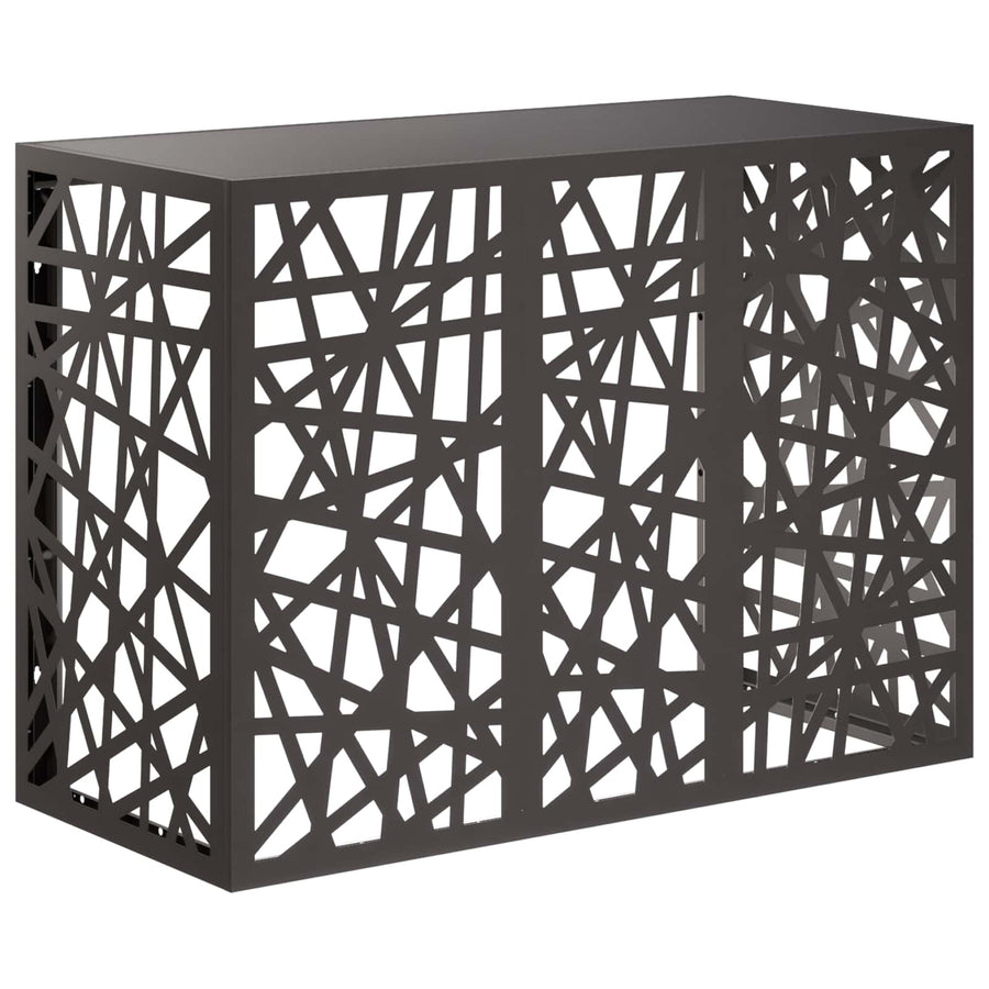 Air Conditioner Cover Black 110 x 50 x 80 cm Steel