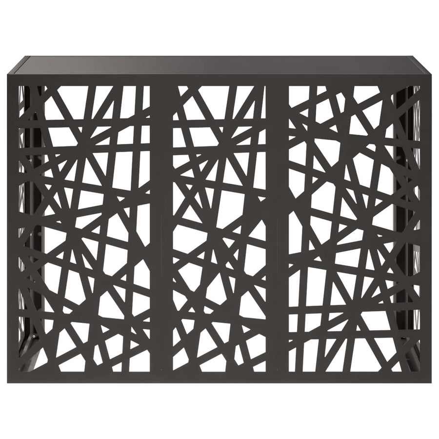 Air Conditioner Cover Black 110 x 50 x 80 cm Steel