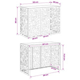 Air Conditioner Cover Black 110 x 50 x 80 cm Steel - Close-Up Angle