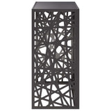 Air Conditioner Cover Black 110 x 50 x 105 cm Steel - Side View