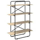 Bookshelf 4-Tier 100 x 35 x 140 cm PB Sonoma Oak - Front View
